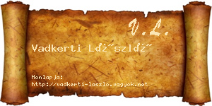 Vadkerti László névjegykártya