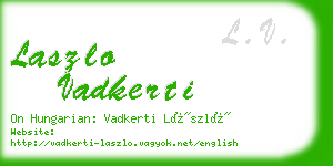 laszlo vadkerti business card